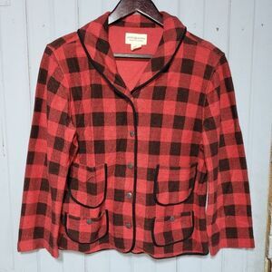 Denim & Supply Ralph Lauren Blazer Women Large Buffalo Plaid Clueless FD4